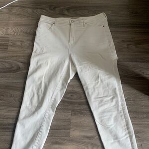 Everlane High Waist White Jeans